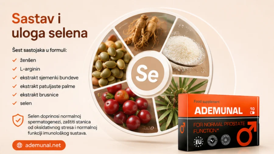 Ademunal — капсула и шестте съставки на формулата