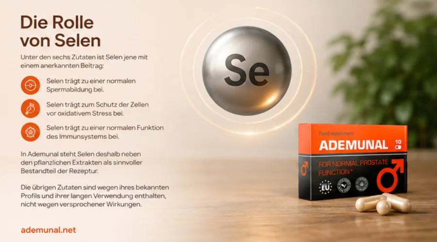 Ademunal — selen a normální spermatogeneze